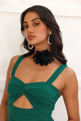 Blooming Rosette Necklace Black