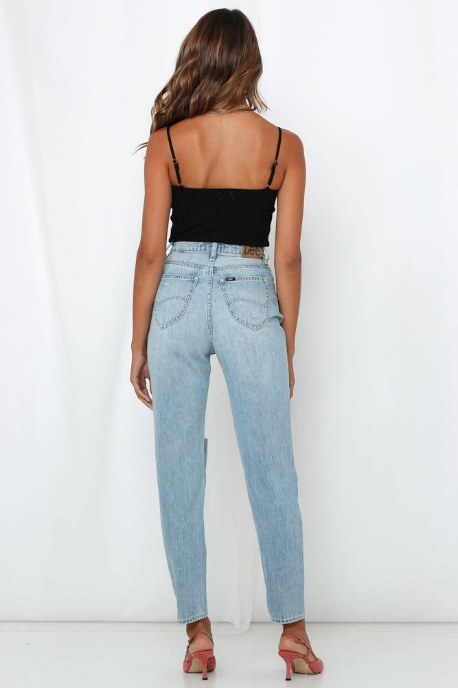 LEE High Mom Jeans Oxy Destruct