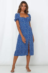 Gonna Break Every Rule Midi Dress Royal Blue