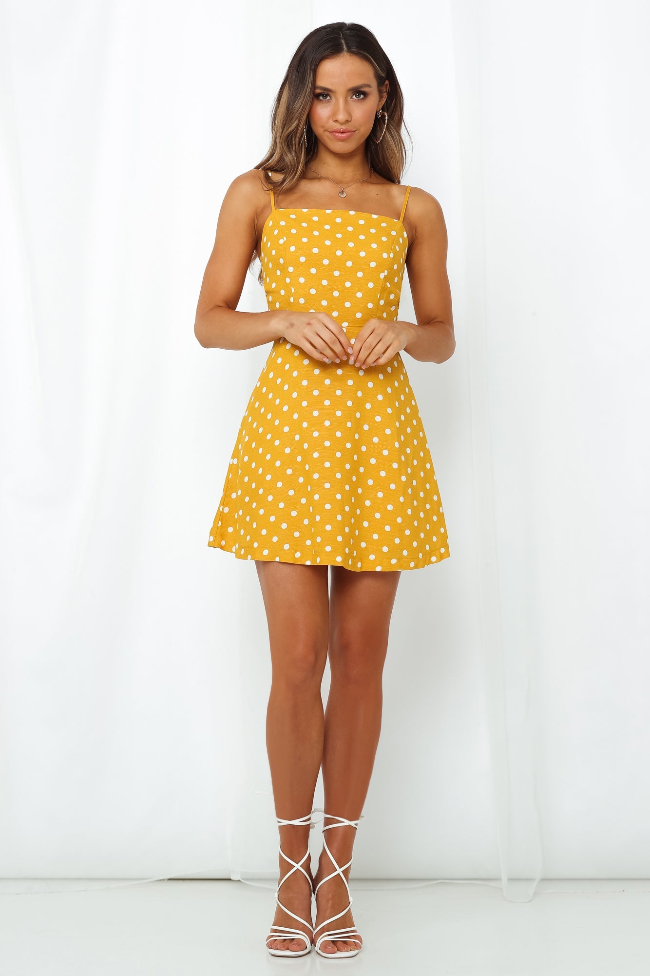 Glass Chandelier Dress Mustard