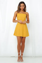 Glass Chandelier Dress Mustard