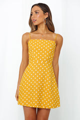 Glass Chandelier Dress Mustard