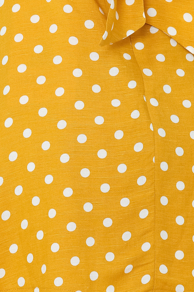 Glass Chandelier Dress Mustard