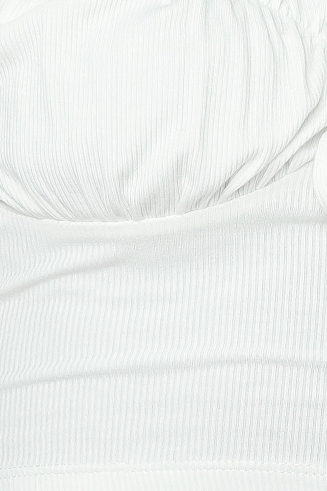 Mary Quite Contrary Crop Top White