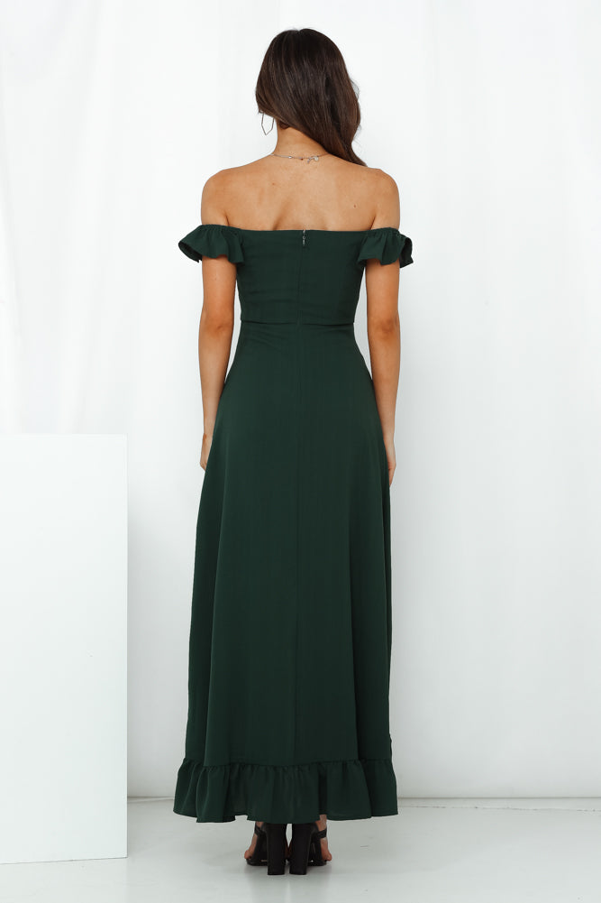 HELLO MOLLY Sweeter Than Honey Maxi Dress Green