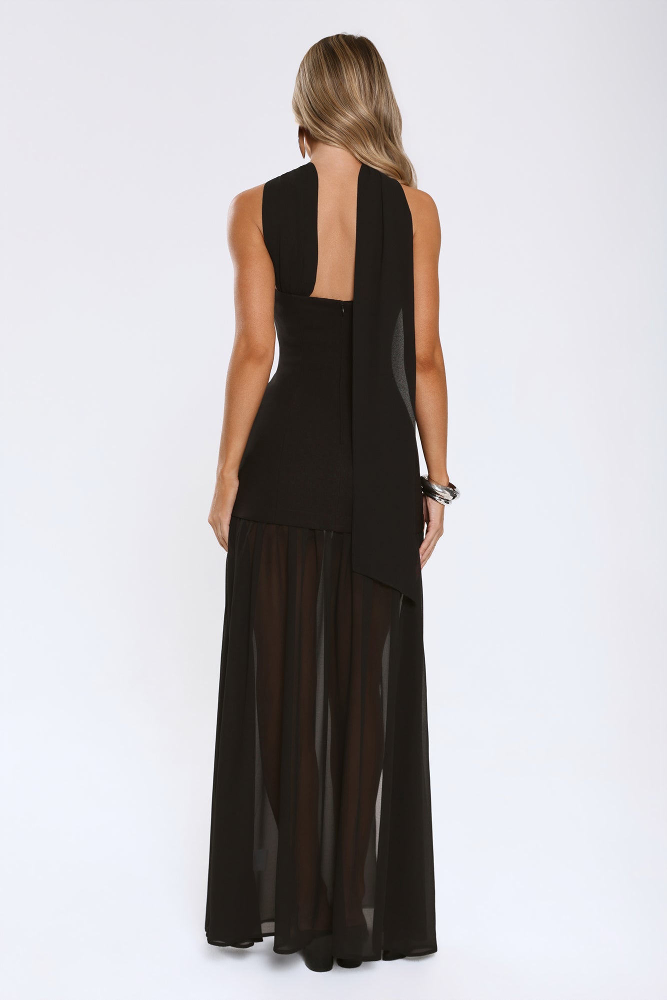 Formal Event Strapless Maxi Dress Black