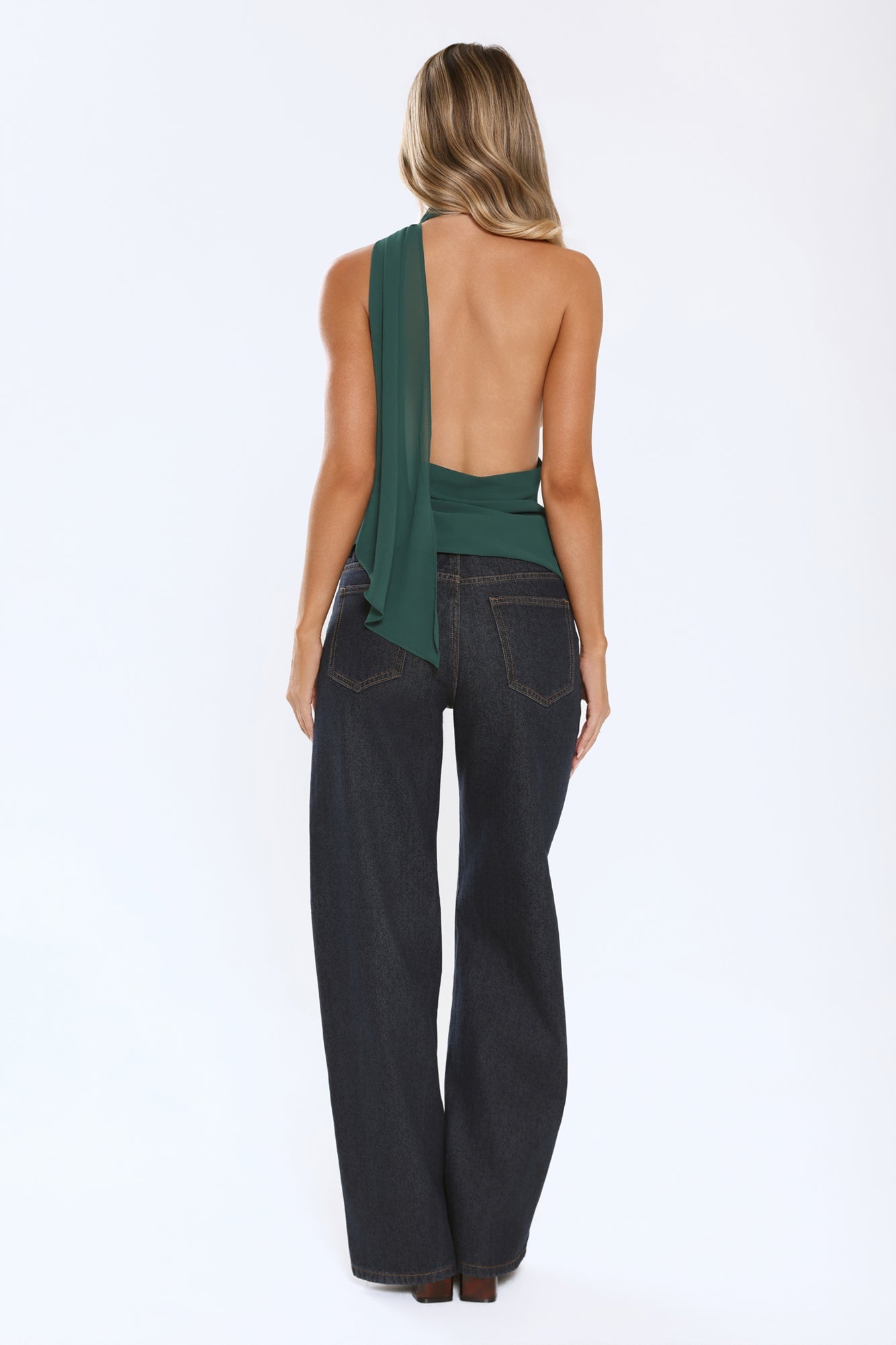 Enter In Style Crop Top Forest Green