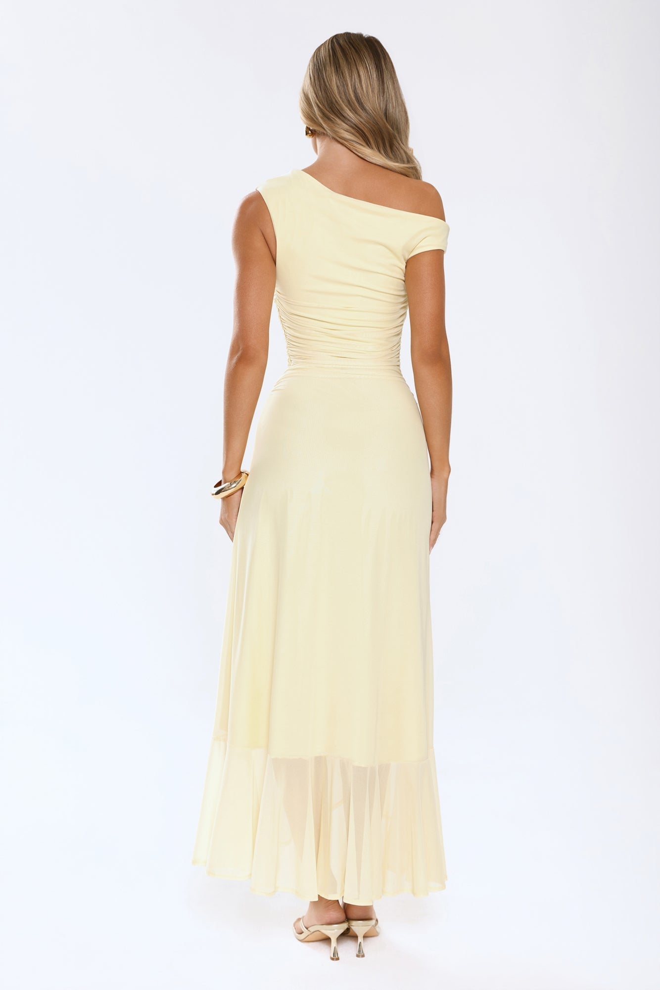 Darling At Dusk Long Sleeve Maxi Dress Yellow