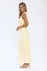 Darling At Dusk Long Sleeve Maxi Dress Yellow