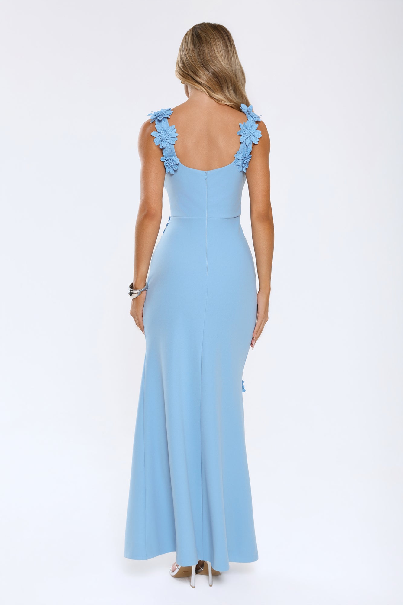 Moonlight Veil Maxi Dress Blue