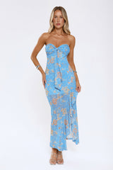Feelings Like This Strapless Maxi Dress Blue