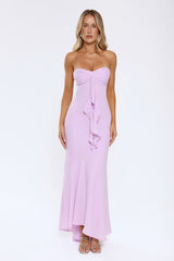 Flirt With Purpose Strapless Maxi Dress Lilac
