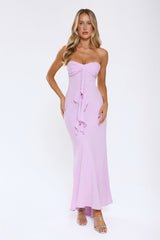 Flirt With Purpose Strapless Maxi Dress Lilac