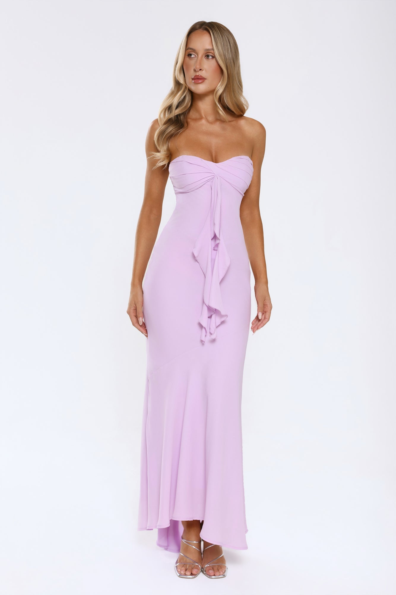 Flirt With Purpose Strapless Maxi Dress Lilac