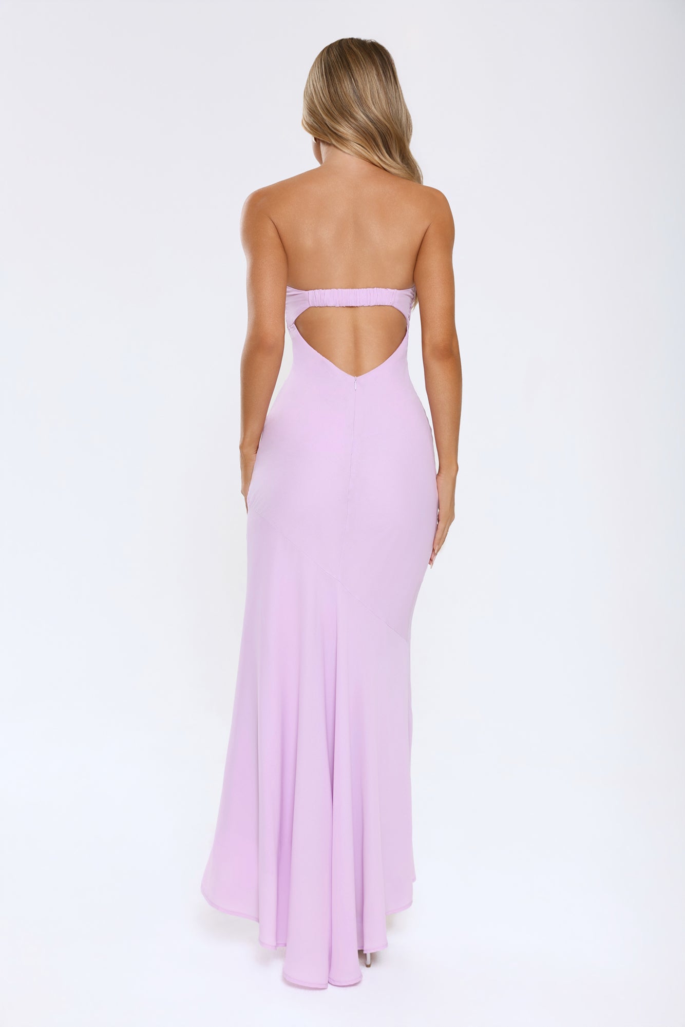 Flirt With Purpose Strapless Maxi Dress Lilac