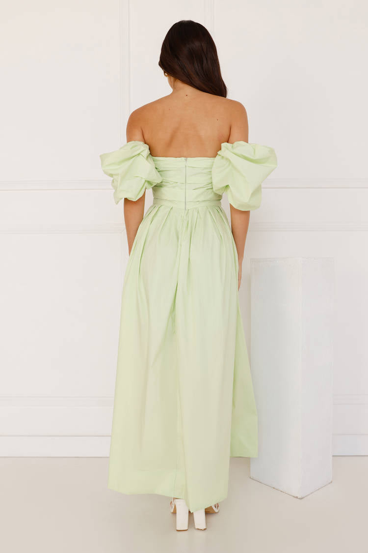 Birthday Picnic Maxi Dress Green