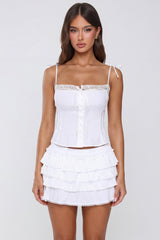 Garden Daze Lace Top White