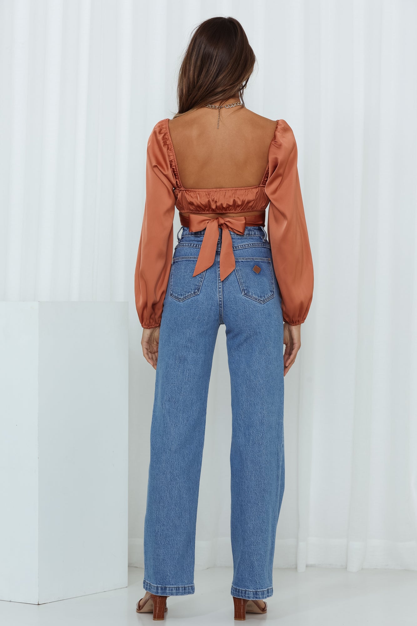 Caught Cutie Crop Top Bronze