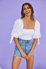 HELLO MOLLY My Love Letter Crop White