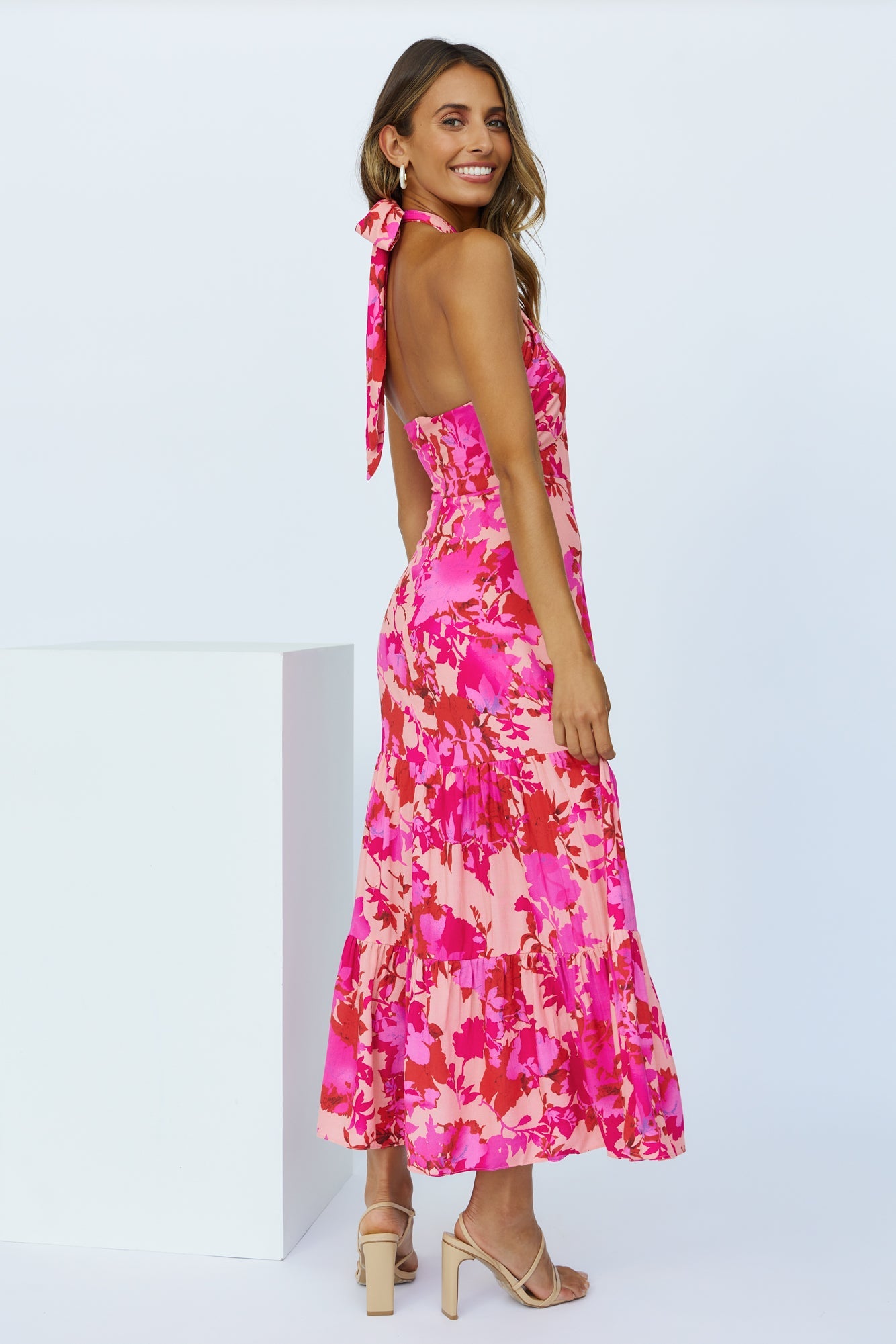 Love Loop Midi Dress Fuchsia