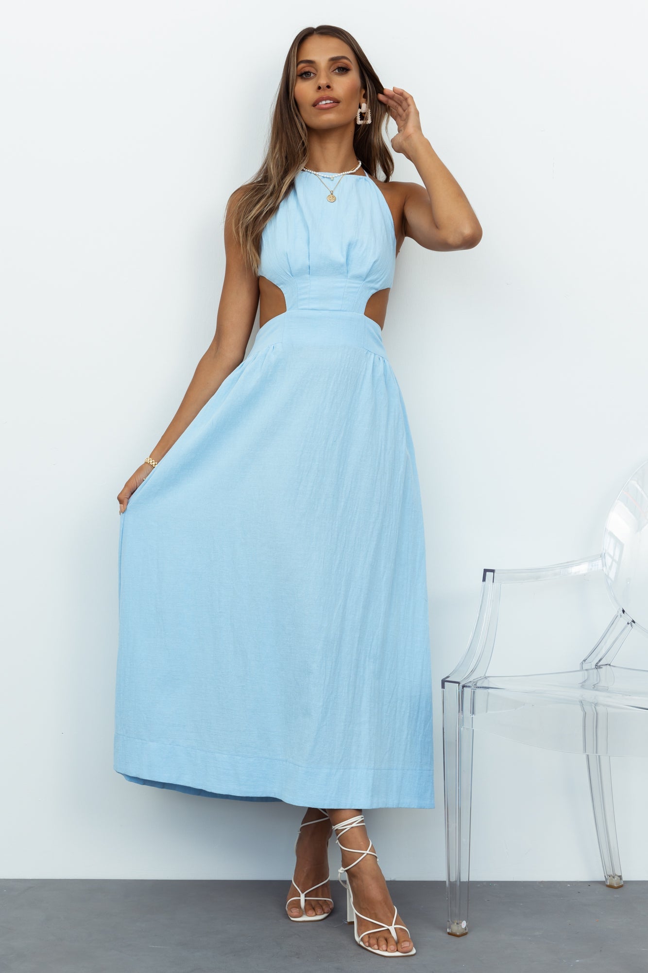 Appreciate It All Midi Dress Blue