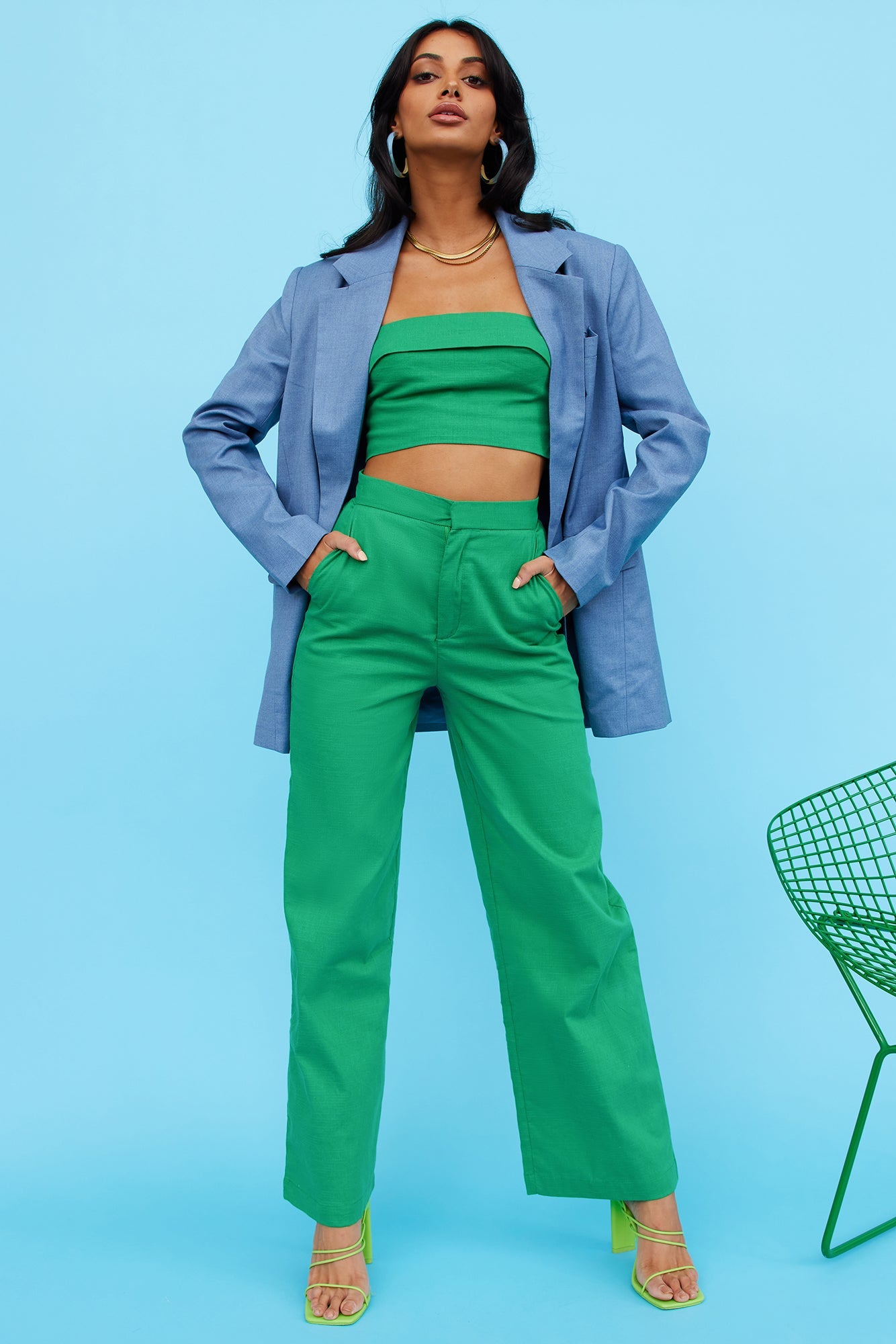 LIONESS Welcome To The Jungle Blazer Blue