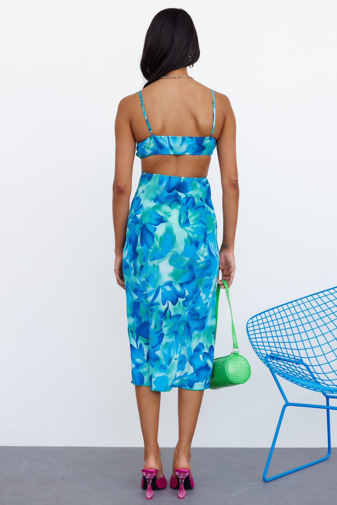 Passionate Hymns Midi Dress Blue
