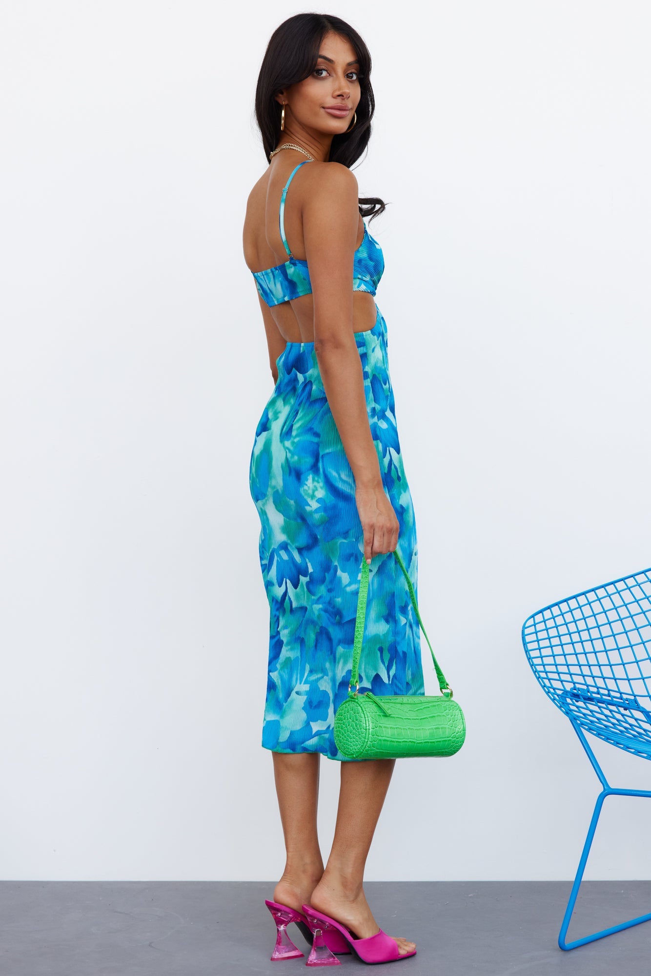 Passionate Hymns Midi Dress Blue