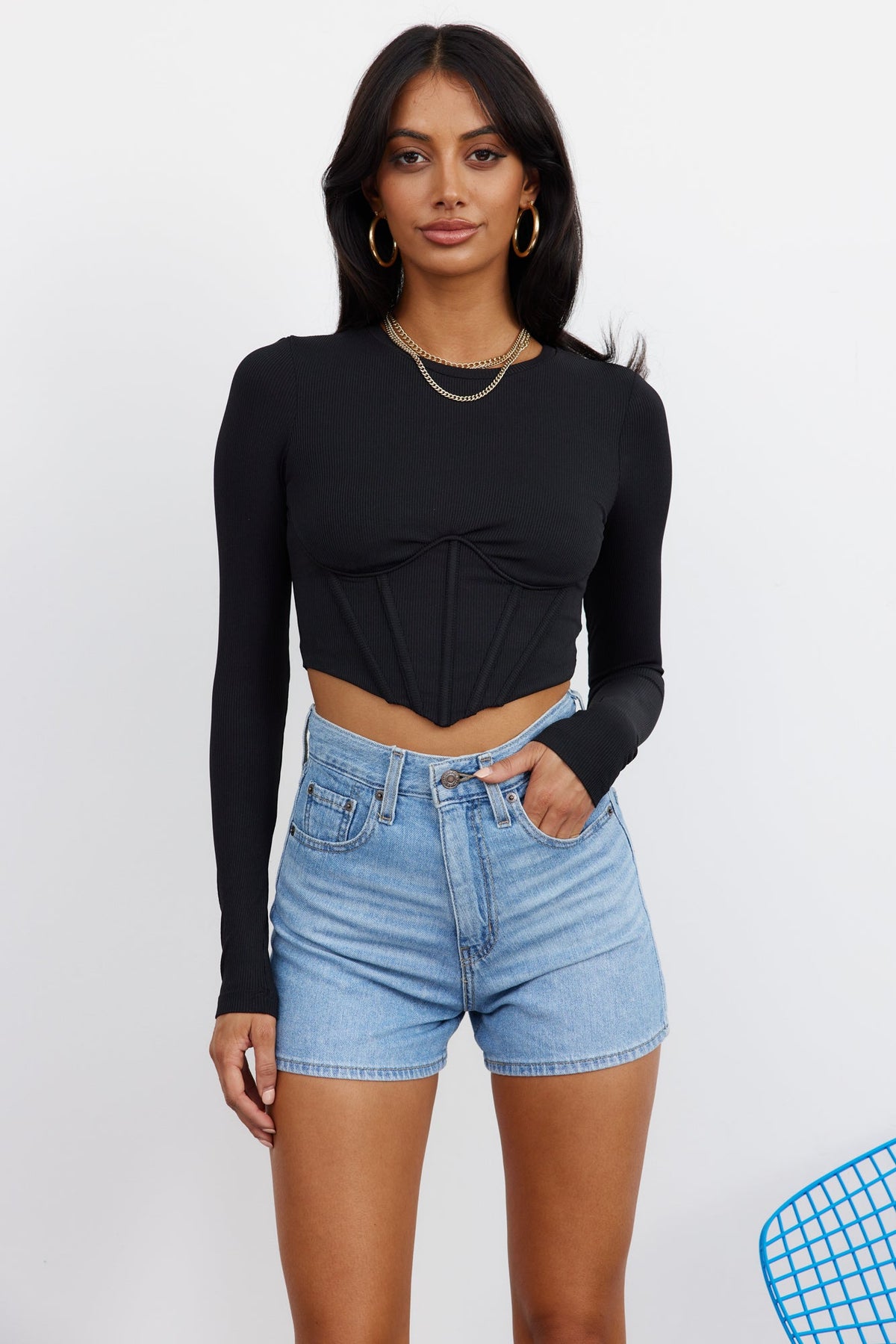 Hottie Moment Crop Black
