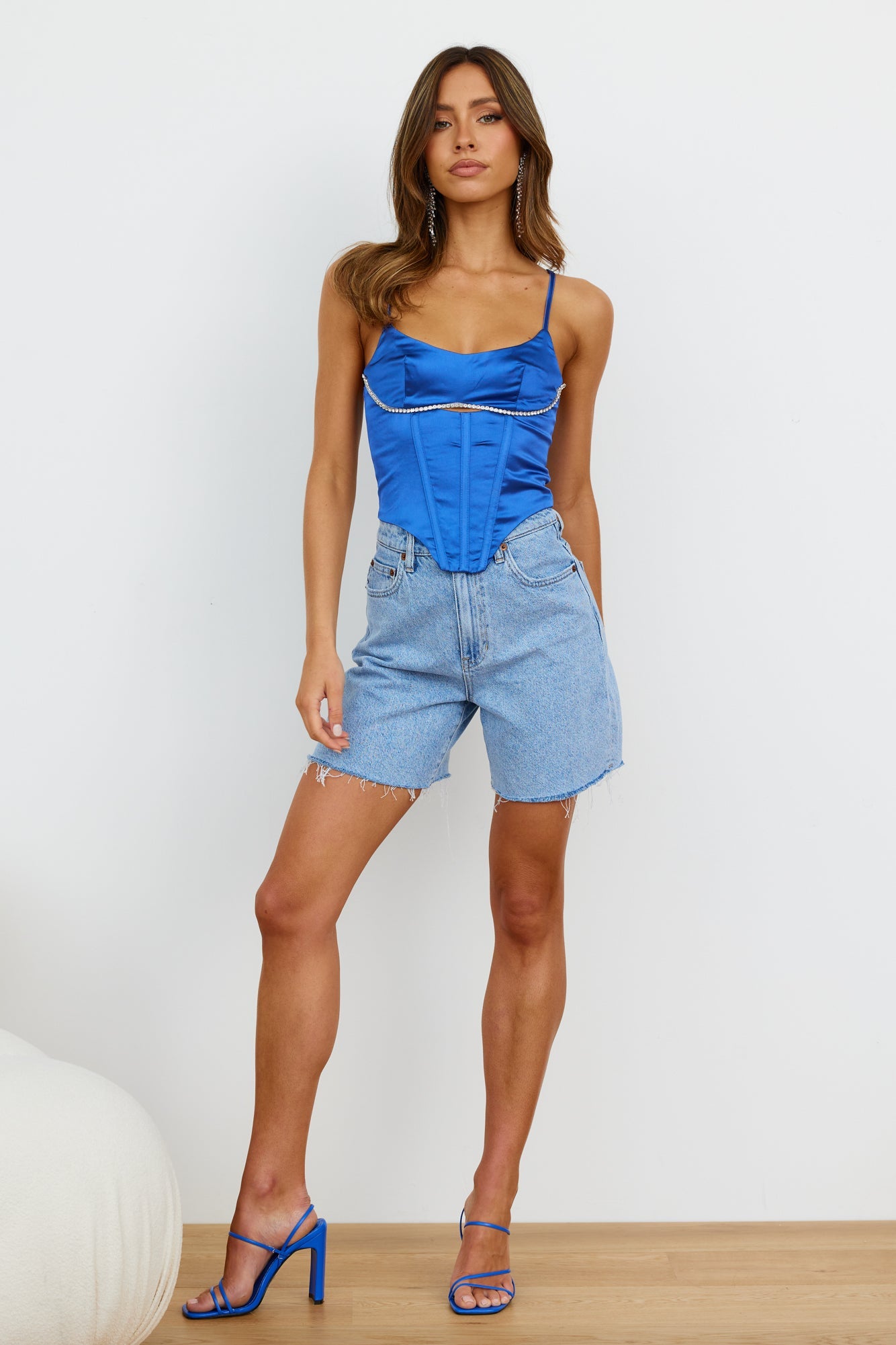 New Rules Crop Top Blue