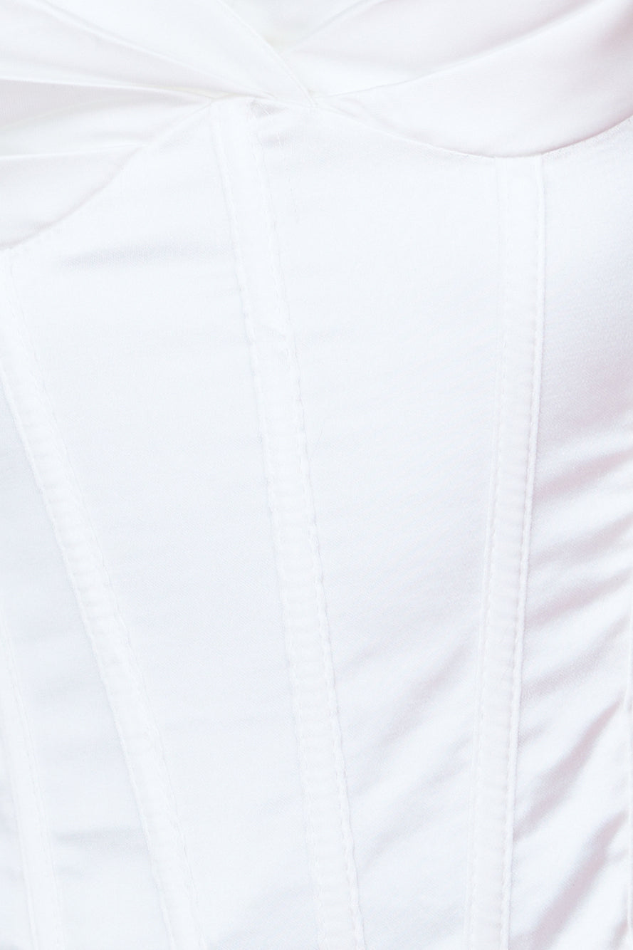 Deep Hearts Crop Top White