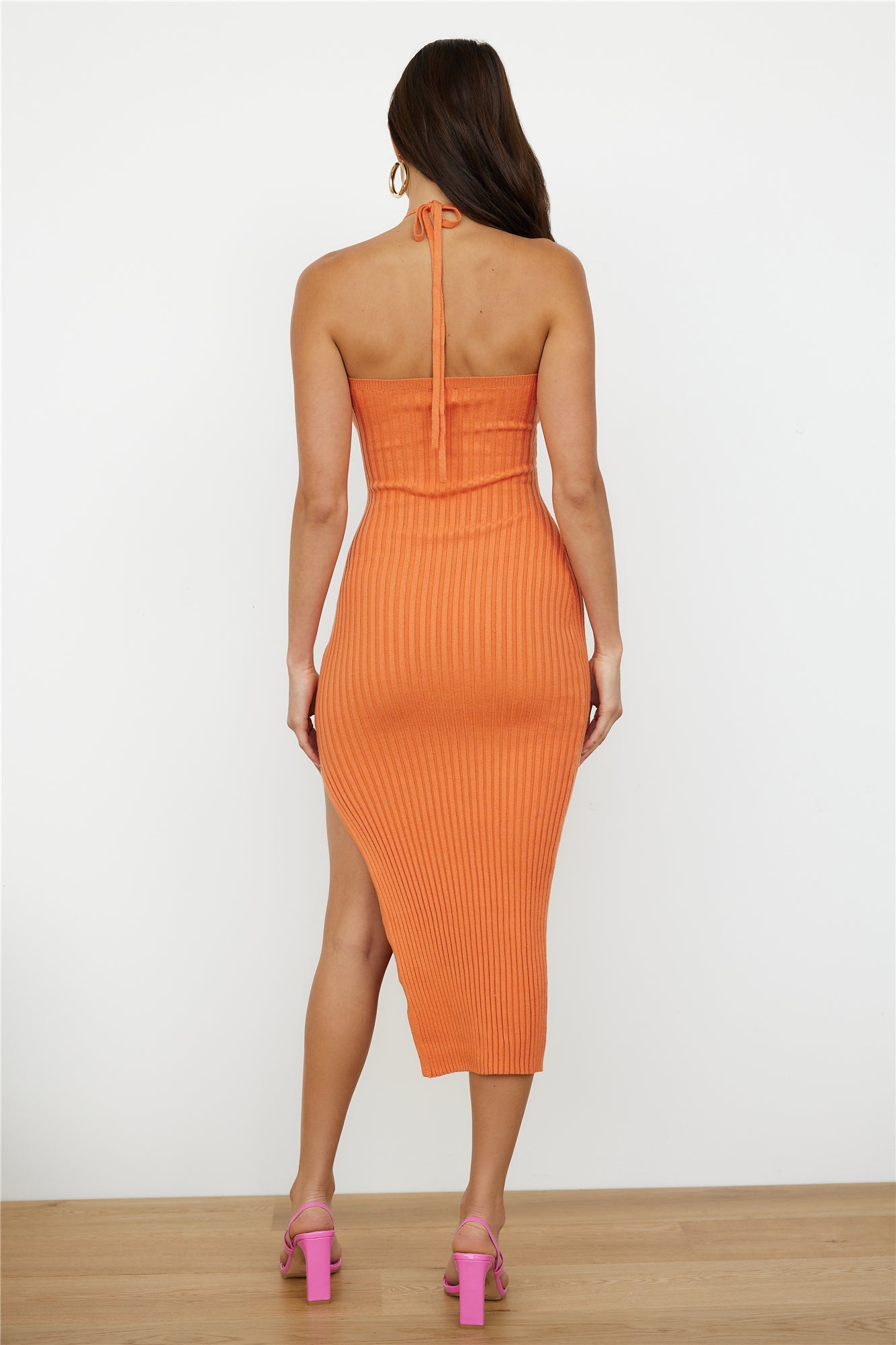 Next Vacay Midi Dress Orange