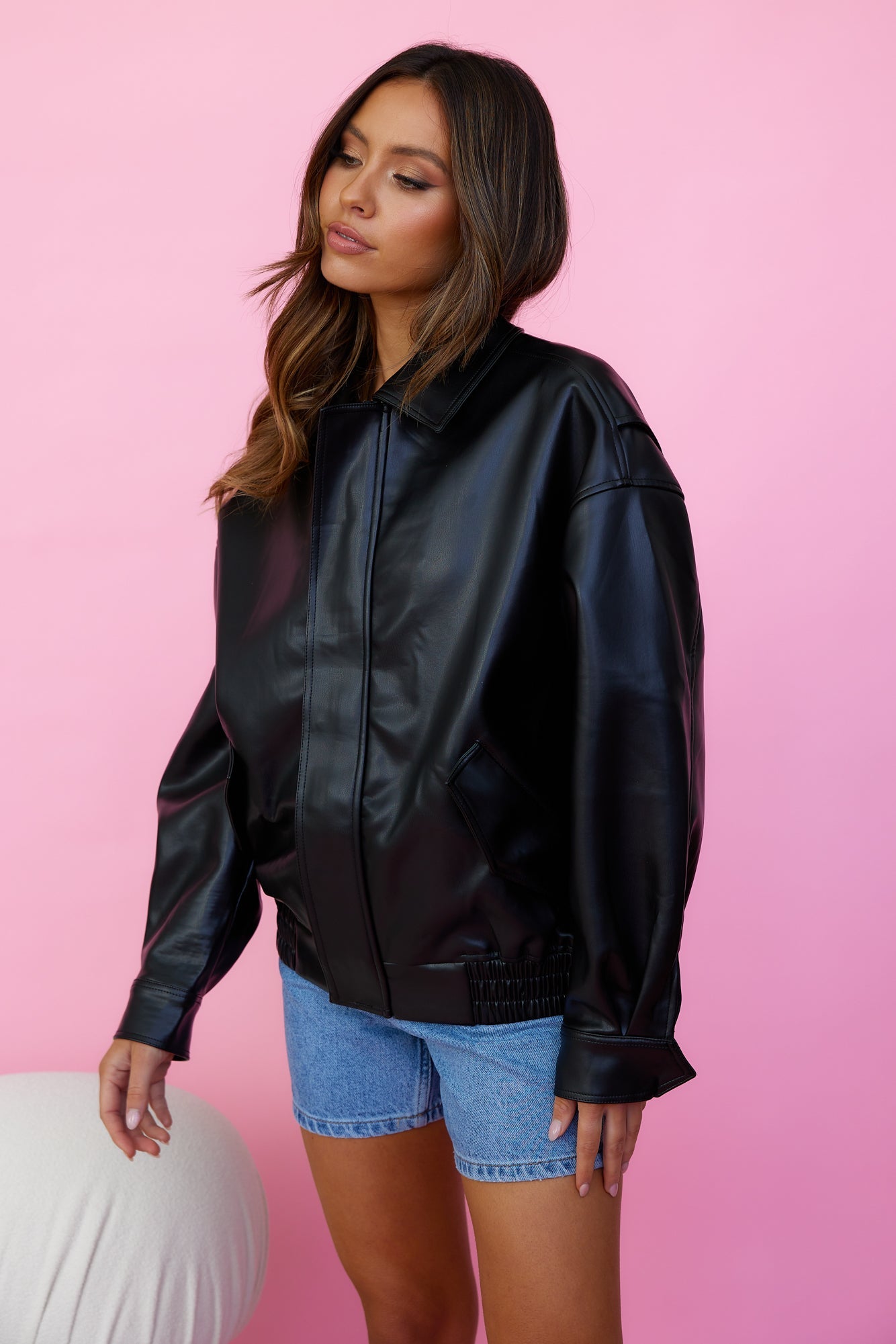 LIONESS Kenny Bomber Jacket Jet Black
