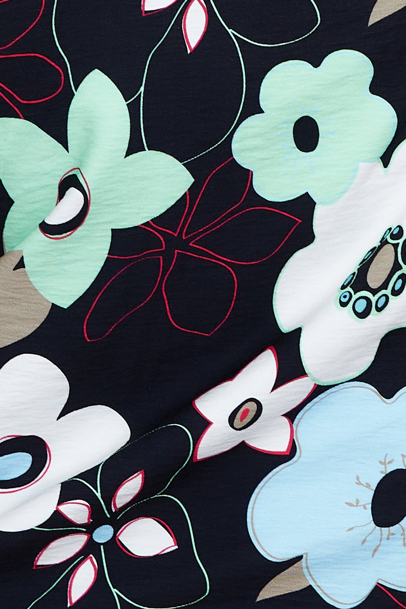 Finders Keepers FOXY HALTER NECK TOP BLACK RETRO FLORAL