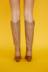 BILLINI Finley Knee High Western Boot Taupe