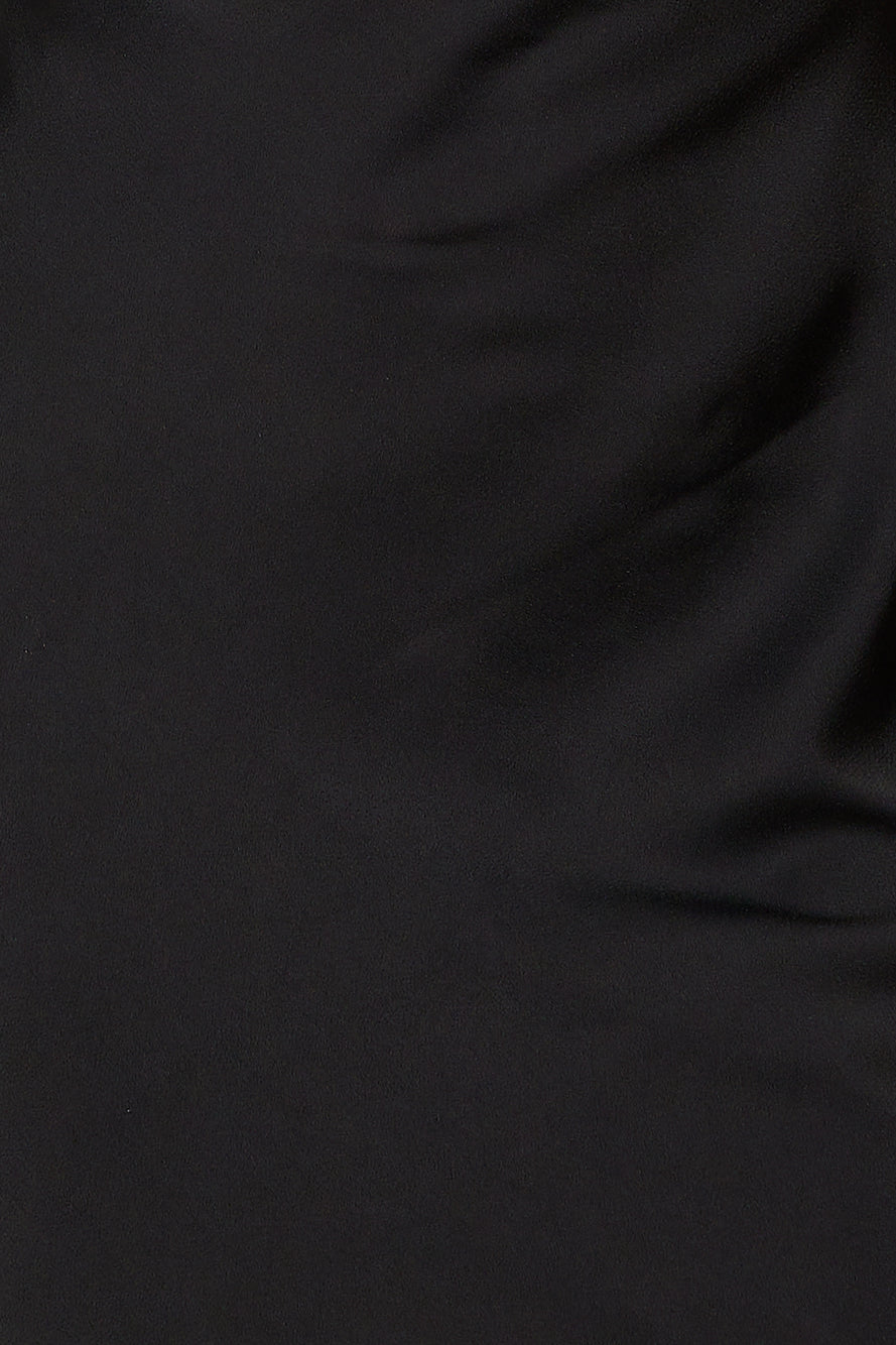 On Top Satin Mini Dress Black