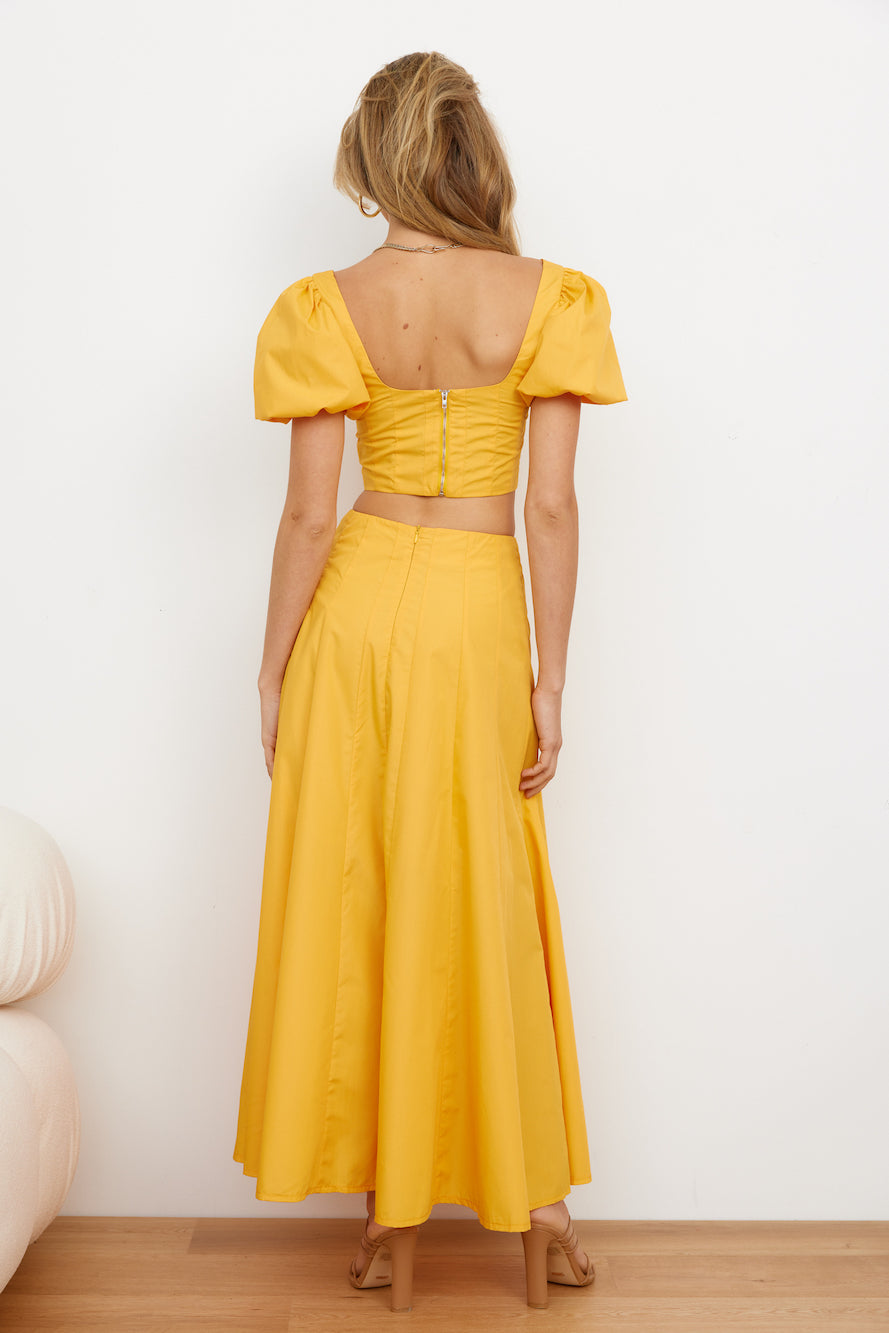 Orchard Field Crop Top Yellow