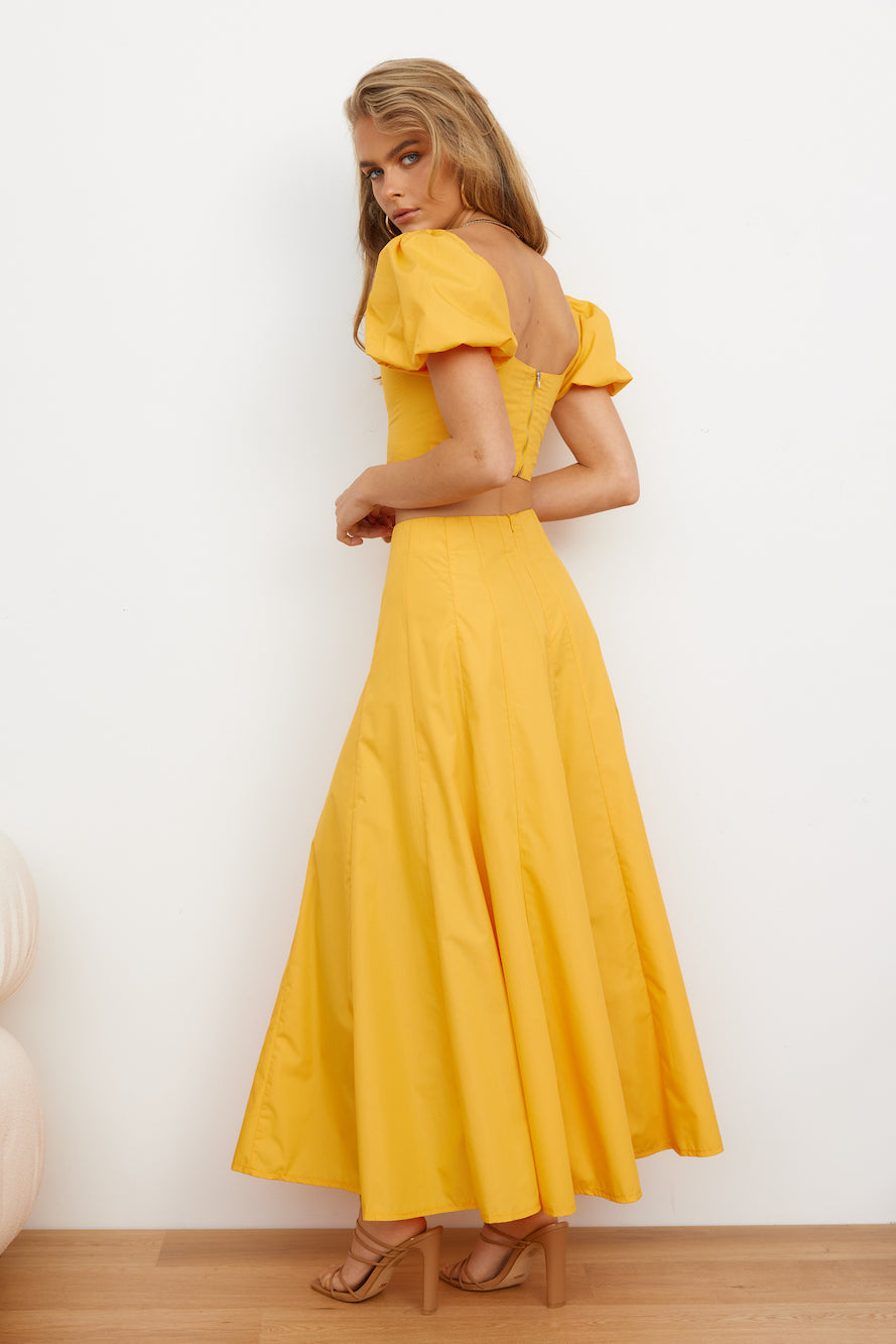 Orchard Field Crop Top Yellow