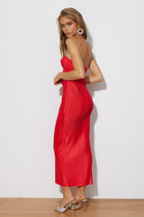 Chase The Blues Midi Dress RED