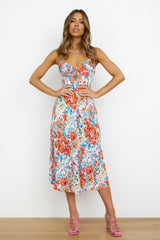 Brunch Run Midi Dress Orange