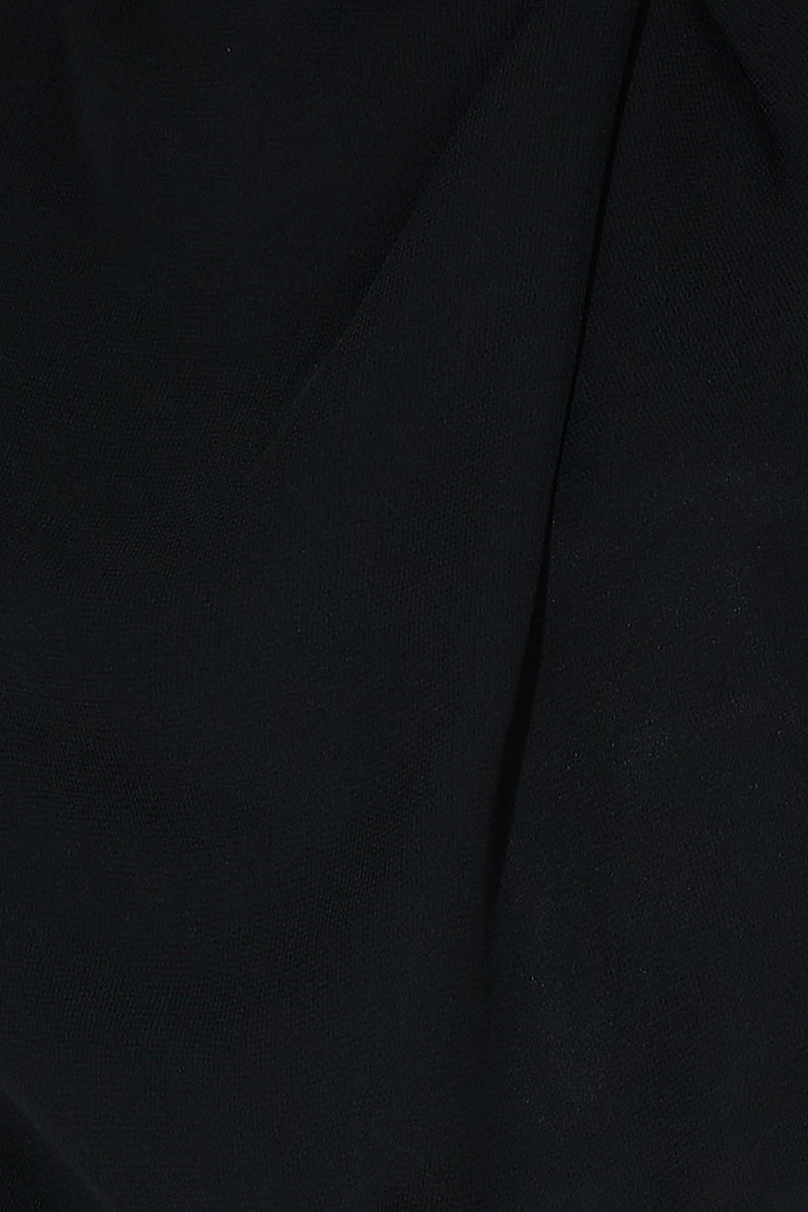 Deborah Satin Crop Top Black