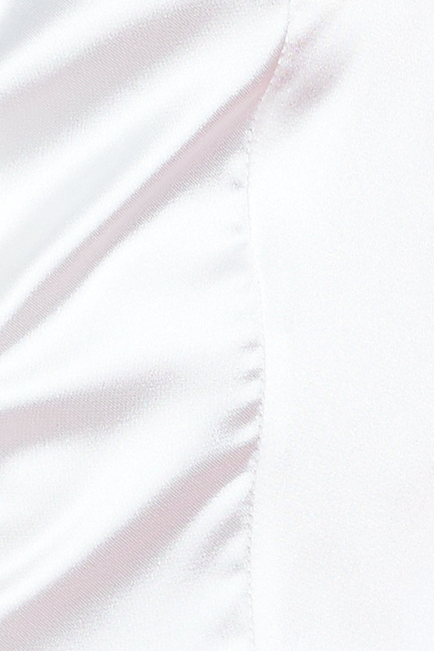 Go Smooth Satin Crop Shirt White