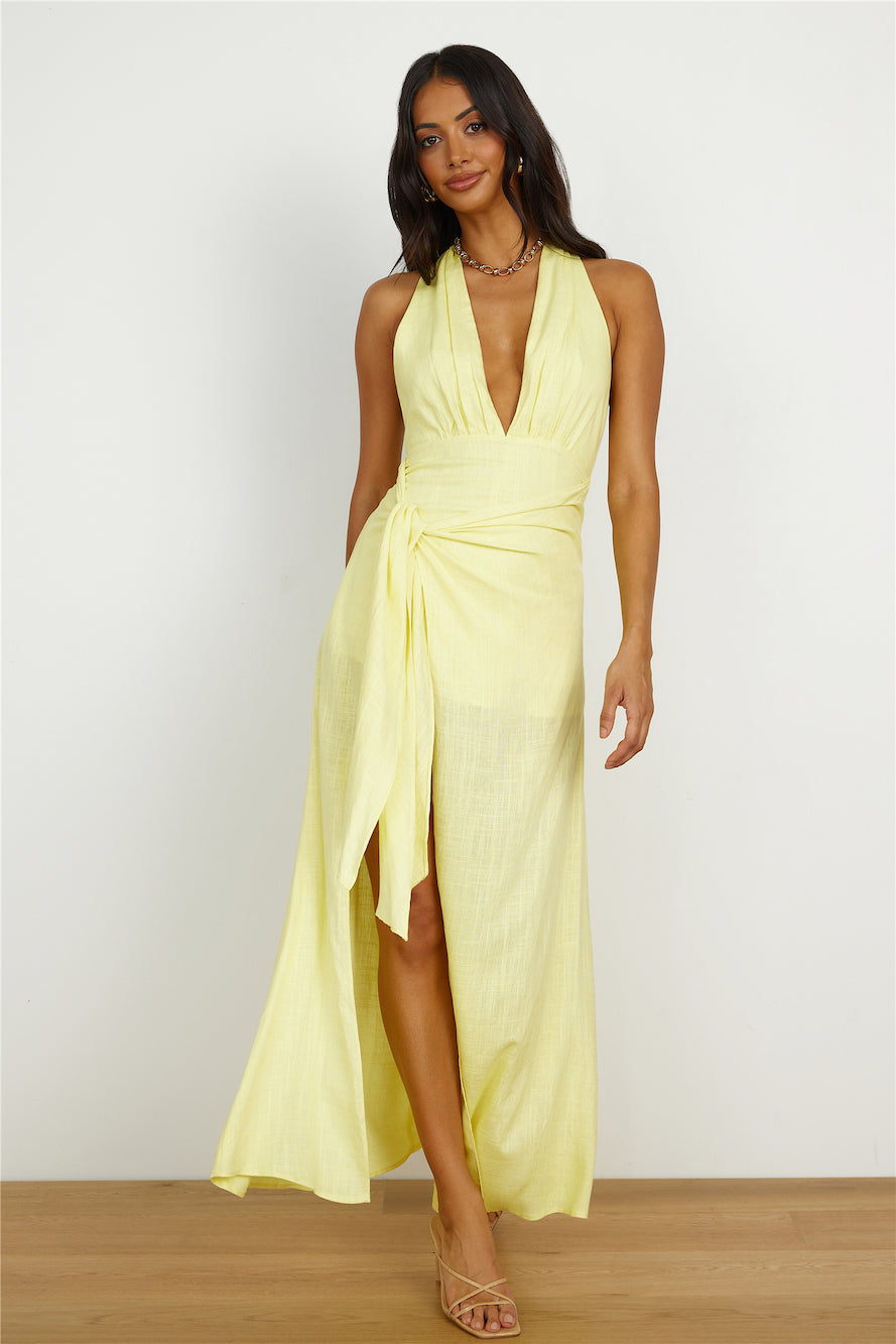Floating Around Romper Yellow