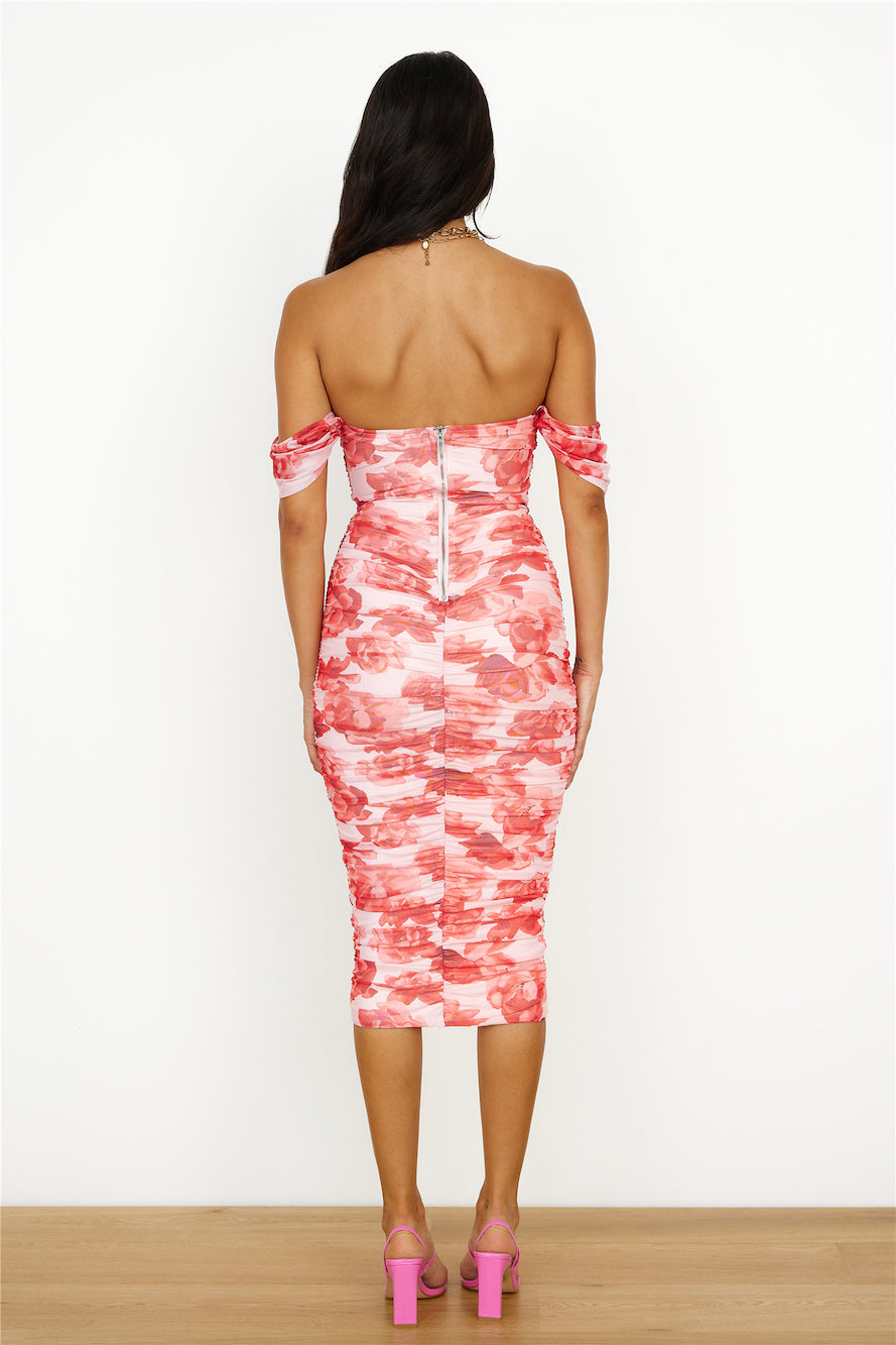 Club Fit Midi Dress Red