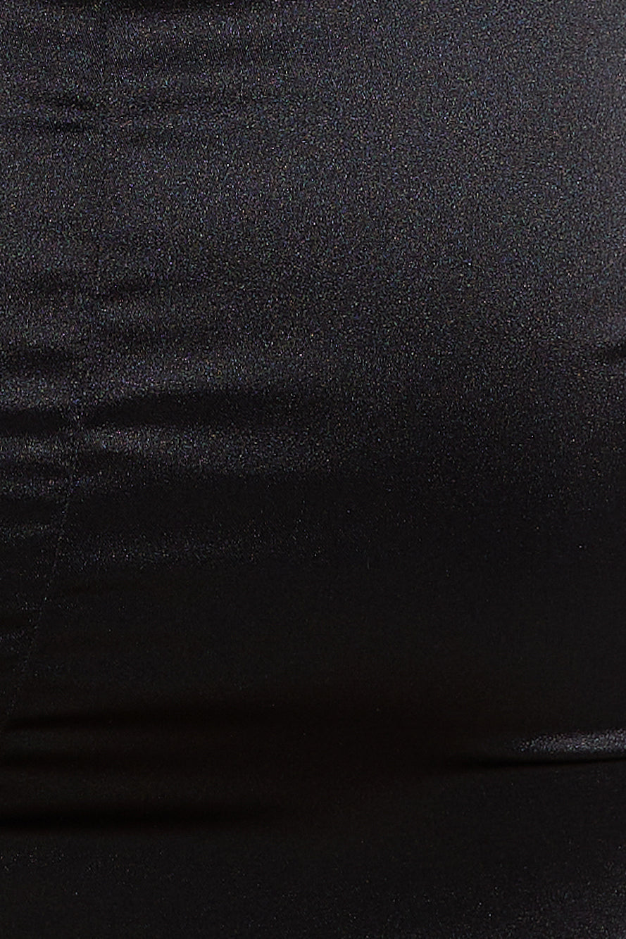 Envy You Satin Dress Black