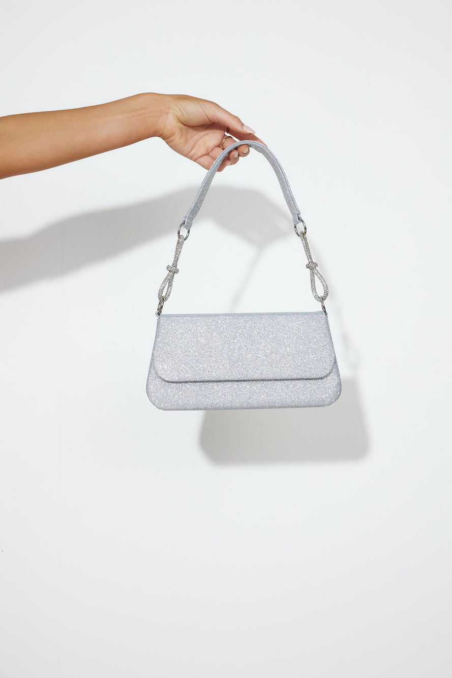 BILLINI Isla Shoulder Bag Silver Glitter