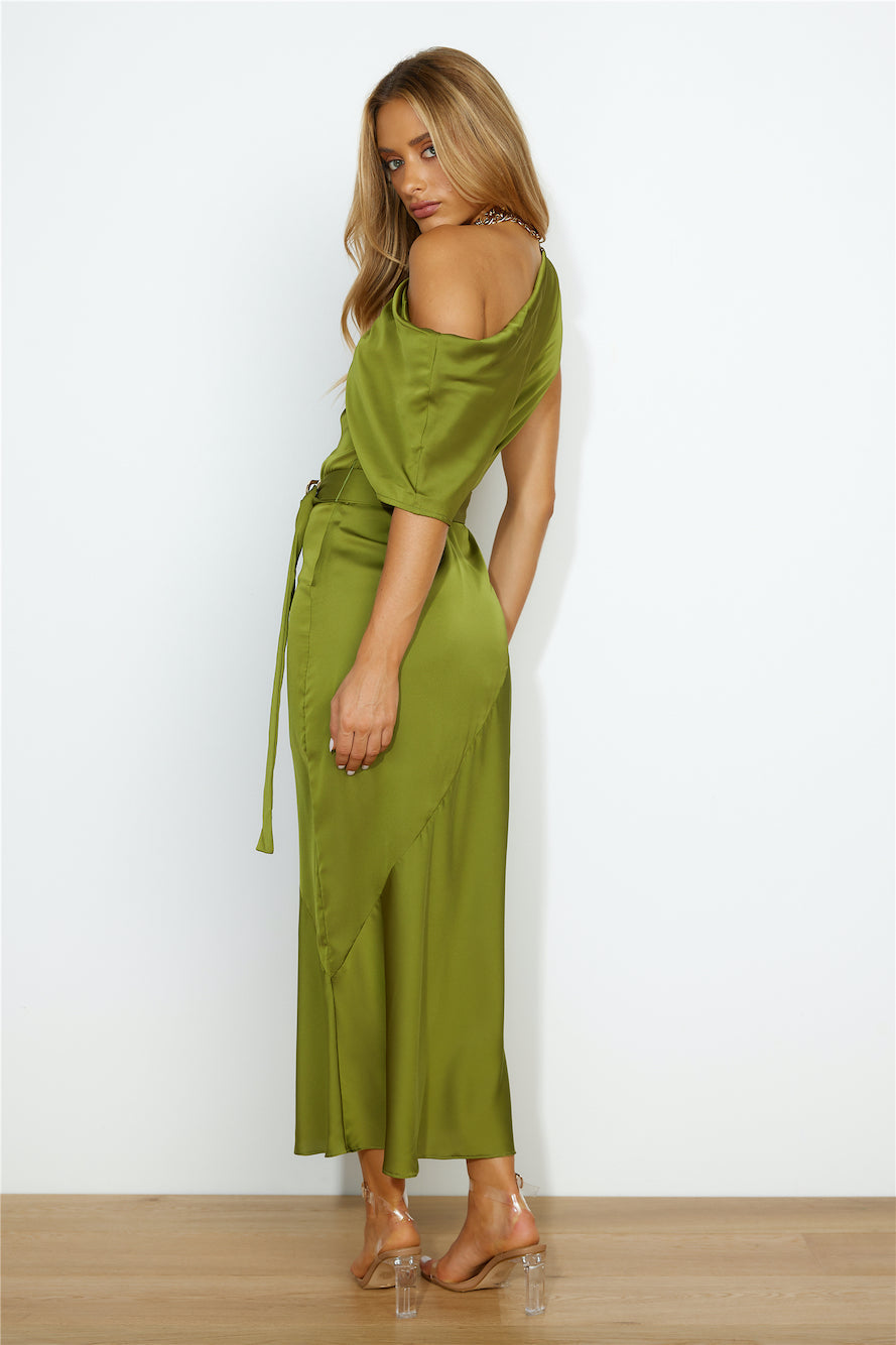 Party To Attend Midi Dress Green