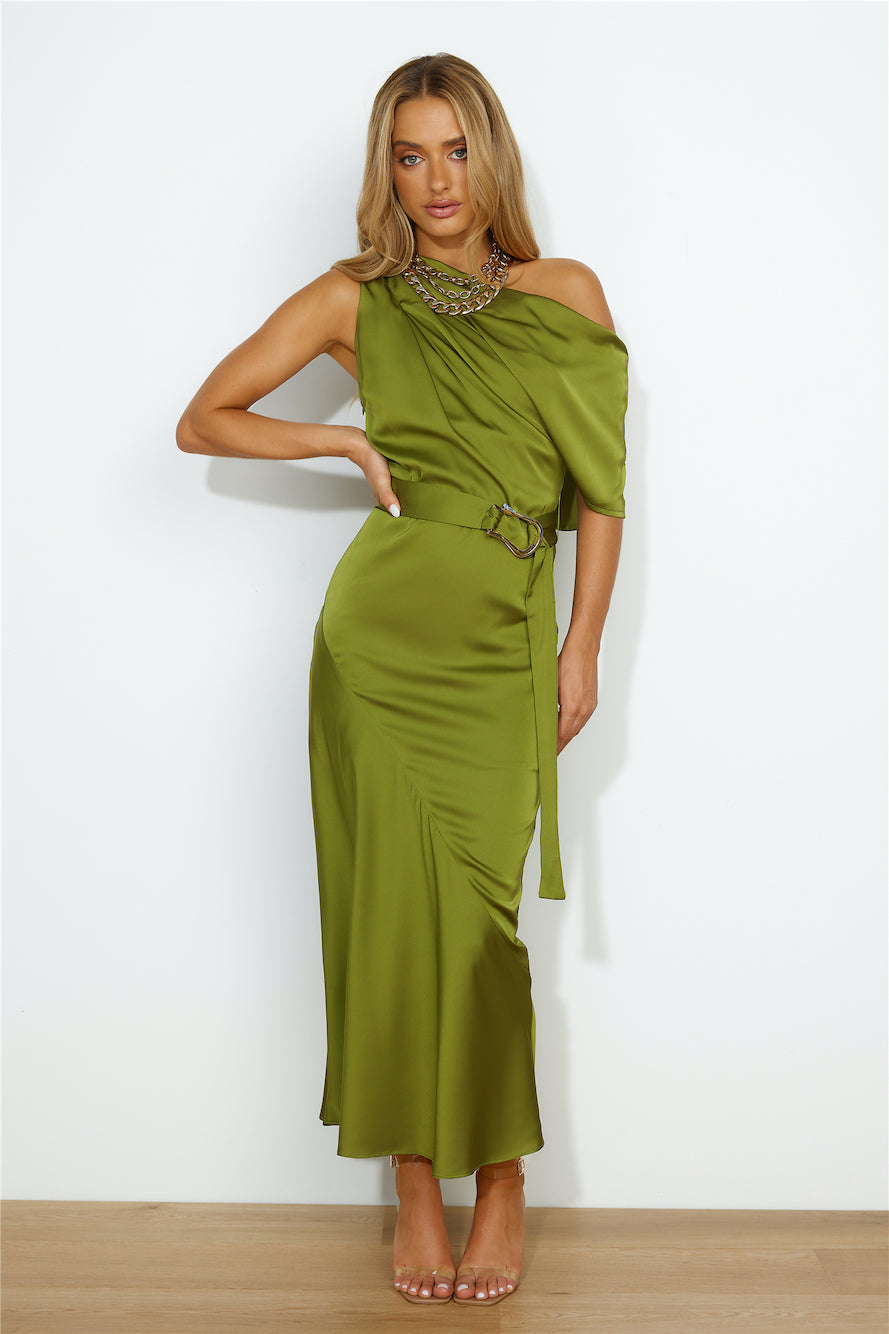 Party To Attend Midi Dress Green