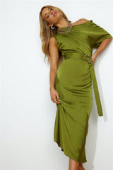 Party To Attend Midi Dress Green