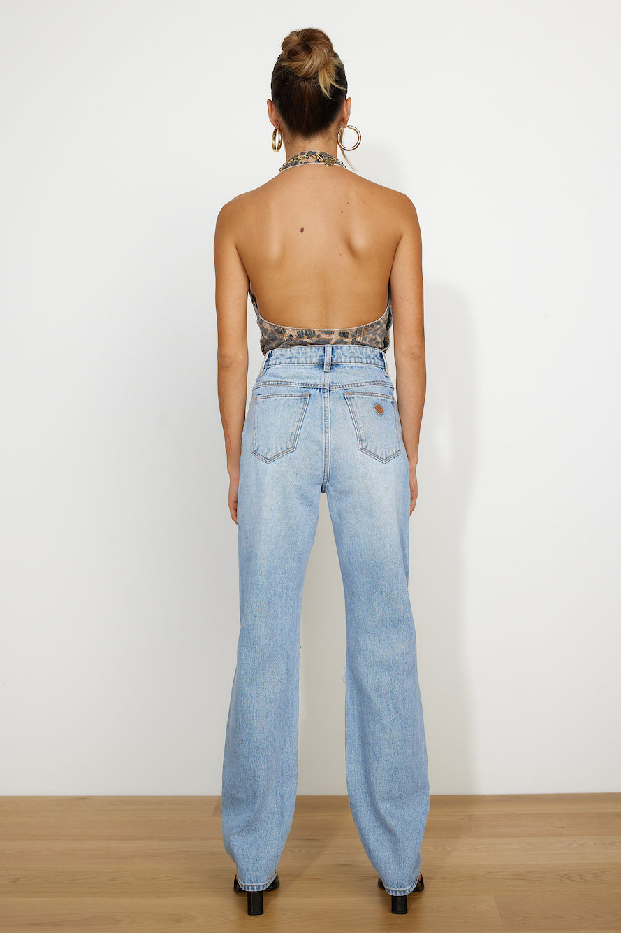 ABRAND A '94 High Straight Suzie Rip Jeans Light Vintage Blue